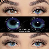 Qfdian  Cosplay Lenses Makeup Colored Pupil White Lenses Hallowen Contact Lenses Cosmetics Eye Contacts Black Lens Women Cosplay