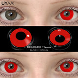 Qfdian  Cosplay Lenses Makeup Colored Pupil White Lenses Hallowen Contact Lenses Cosmetics Eye Contacts Black Lens Women Cosplay