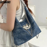 Qfdian Korean Office Lady Elegant Women's Handbags All Match Chain Chic Y2k Aesthetic Underarm Bag Casual Trendy Fashion Shoulder Bags