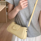 Qfdian Korean Y2k Aesthetic Fairy Women's Handbags Elegant All Match Luxury Design Crossbody Bag Fashion Chic Office Lady Shoulder Bags