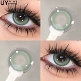 Qfdian  Contact lenses Makeup Color Contacts Lens Colorcon Water Light Cosmetics Blue Eyes Lens Beauty Green Pupils Fashion Eyes