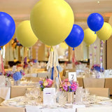 Qfdian  122Pcs Blue Yellow Balloon Arch Garland Kit for Wedding Graduation Anniversary Bridal Shower Birthday Party Decorations