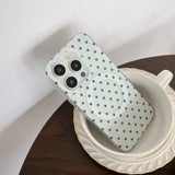 Qfdian  Summer contrasting colors cute star polka dot magnetic attraction ins Korean 14 suitable for 16pro Apple