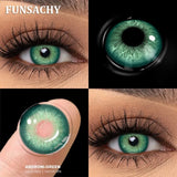 Qfdian  1Pair Big Eyes Gray Lenses Korean Natural Lenses Color Contact Lens Eyes Brown Blue Beautiful Pupil Lentes Cosmetics
