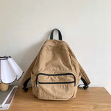 Qfdian  Outdoors Casual High-capacity Vintage Backpack Korean All Match Grunge Preppy Schoolbag Trendy Simple Streetwear Backpacks Women