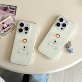 Qfdian Lovely Cartoon Koala 3D Chain Phone Case For Iphone 16ProMax 15ProMax 13 14 15 16 Pro Max Cover Protect Fundas