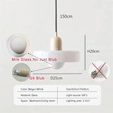 Qfdian  Nordic Pendant Light Glass Home Decorative Lamp For Living Room Restaurant Bedroom Study Indoor Hanging Illumination Luminaires