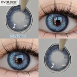 Qfdian  2PCS Silver Knight Contact Lenses for Eyes Rainbow Colored Eye Lenses Beauty Pupils Gradient Contact Lenses Optical Lens