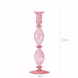Qfdian Pink Wedding Table Centerpieces Candle Holder Wedding Decoration Flower Vase Home Decoration Accessories Vases Room Decor