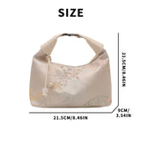 Qfdian Chinese Style Satin Embroidery Bag Women's Summer Crossbody Bag Handbag