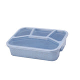 Qfdian Bento Lunch Box 4 Compartment Meal Prep Containers Lunch Box for Aldult Kids Reusable Food Storage Containers Office Schools