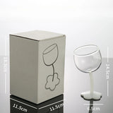 Qfdian  Vintage Glass Cups Home Christmas Party Drinkware Cute Flower with Tilted Head Goblet Romantic Champagne Glass Kitchenware Gifts