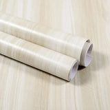 Qfdian 40CM X 1M Thickened Anti Fouling Waterproof Wood Grain Self-adhesive PVC Modern Furniture Decorative Wallpaper