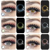 Qfdian  Contact Lenses DIAMOND Series Color Contact Lenses Pupils Beauty Makeup Blue Contacted Lens Cosmetic for Eyes