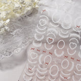 Qfdian 1pcs White 5D Pearl Lace Wave Lines Nail Art Stickers Elegant Exquisite Nail Decoration Decals DIY Self Adhesive Transfer Slider