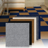 Qfdian  10pcs 40x40cm Self Adhesive Carpet Floor Sticker Square Rugs Peel and Stick Mat Flooring for Dining Room Bedroom Home Decor ﻿