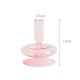 Qfdian Pink Wedding Table Centerpieces Candle Holder Wedding Decoration Flower Vase Home Decoration Accessories Vases Room Decor
