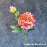 Qfdian Large Silk Peony Artificial Flowers High Quality Simulation Peony European Style Fake Flowers Bouquet For Wedding Home Decor 1PC