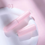 Qfdian Nail Art Silicone Applicator Sticks Chrome Pigment Dust Applying Manicure Tool Easy-Daub Pigment Silicone Nail Brushes