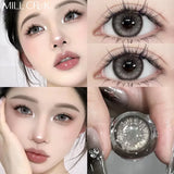 Qfdian New Style Contact Lens Belt Grade 14.5MM Big Eye  Series Red Brown GDIA: 14.2MM 1 Year Use Soft Hydrogel WT: 40%
