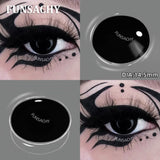 Qfdian  Cosplay White Contact Lenses for Eyes Anime Role Playing Lens Halloween Cosplay Black Contacts Yearly Cosmetics Pupils