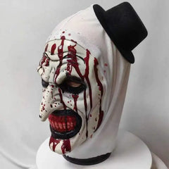 Scary Terrifier 3 Cosplay Mask Halloween Clown Bloody Latex Soft Props Party Terrifier Costume Masks Adult One Size