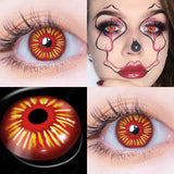 Qfdian Cosplay Scary Fire 14.5mm 1 Pair | 1 Year