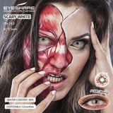 Qfdian Cosplay Scary White 14.5mm 1 Pair | 1 Year
