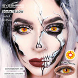 Qfdian Cosplay Scary Yellow 14.5mm 1 Pair | 1 Year