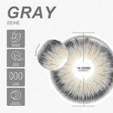 Qfdian Seine Gray 14.0mm 1 Pair | 1 Year