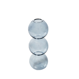 Qfdian Retro Glass Spherical Colorful Vase