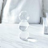 Qfdian Retro Glass Spherical Colorful Vase