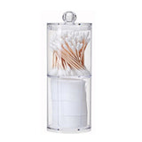 Qfdian Transparent Cotton Bud Storage Jar