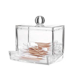 Qfdian Transparent Cotton Bud Storage Jar