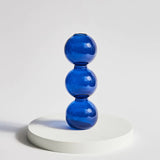 Qfdian Retro Glass Spherical Colorful Vase