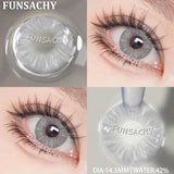 Qfdian  New Colorful Contact Lenses for Eyes 1 Pair Natural Fashion Contact Lenses Blue Gray Eyes Lens Yearly Cosmetics Pupils