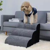 Qfdian  Puppy Stairs Soft Ladder Dogs Pets Sofa Bed Ramp Ramp for Dogs Protecting Pet Joint Safety Stairs Elderly Dog Steps Pet Supplies