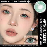 Qfdian  1pair Natural Color Contact Lenses for Eyes Blue Eye Lens Gray Lenses Fashion Korean Beauty Pupils Yearly Makeup Lens