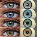 Qfdian  Color Contact Beauty OMG Series Colorcon Black Lens Big Eyes Cosmetic Green Lenses Colorcon NEW NAJIA Series Blue Pupils