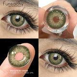 Qfdian  Color Contact Lenses for Eyes 1 Pair Gray Fashion Cosmetic Lenses Green Pupils Gray Natural Eye Contacts Women Eye Lens