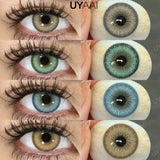 Qfdian  NEW Color Contact Lenses Beauty Brown Pupils Natural Black Contact Lenses Soft Colorful Makeup Eyes Gray Lenses Natural