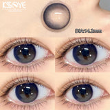 Qfdian 1 Pair New Colored Lenses for Eyes with Myopia Prescription Blue Eyes Contacts Lens Beauty Pupil Yearly Use Fast Shipping