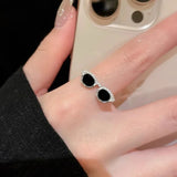 Qfdian  Sunglasses Ring Fun Personality Open Adjustable Gold Plated Alloy Minimalist Chic Lightweight Unisex Daily Statement Jewelry
