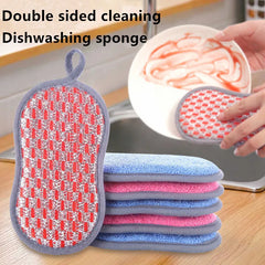 Qfdian Kitchen Cleaning Sponge Double Sided Sponge Scrubber Sponges For Dishwashing Scouring Pad Dish Cloth Kitchen Cleaning Tools