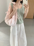 Qfdian Korean Sweet Dot Pleated Shoulder Handbags Fashion Office Lady Chic Women Hobo Bag Y2k Aesthetic Fairy All Match Crossbody Bags