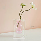 Qfdian Nordic Modern Double Wall Vase Creative Hydroponic Transparent Glass Vase Living Room Desktop Decor Art Ornament Home Decor