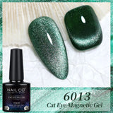 Qfdian  Transparent Cat Eye Gel polish Crystal Magnetic Gel Nail Polish Nail Semi Permanent Varnish UV Gel Nails Art Soak