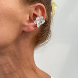 Qfdian  Vintage Flower C Shape Ear Cuff Silver Golded Starfish Shell Ring Clip Irregular Shape Minimalism C-shaped Ear Clip Travel