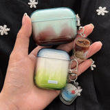 Qfdian Simple Transparent Gradient Smudging TPU Case For Apple Airpods 2 3 Earphone Coque Soft Silicone Funda For Airpods Pro 2nd Cover