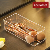 Qfdian Clear Acrylic Makeup Layered Storage Box Dressing Table Cosmetic Lipstick Finishing Grid Box Desktop Drawer Storage Compartment